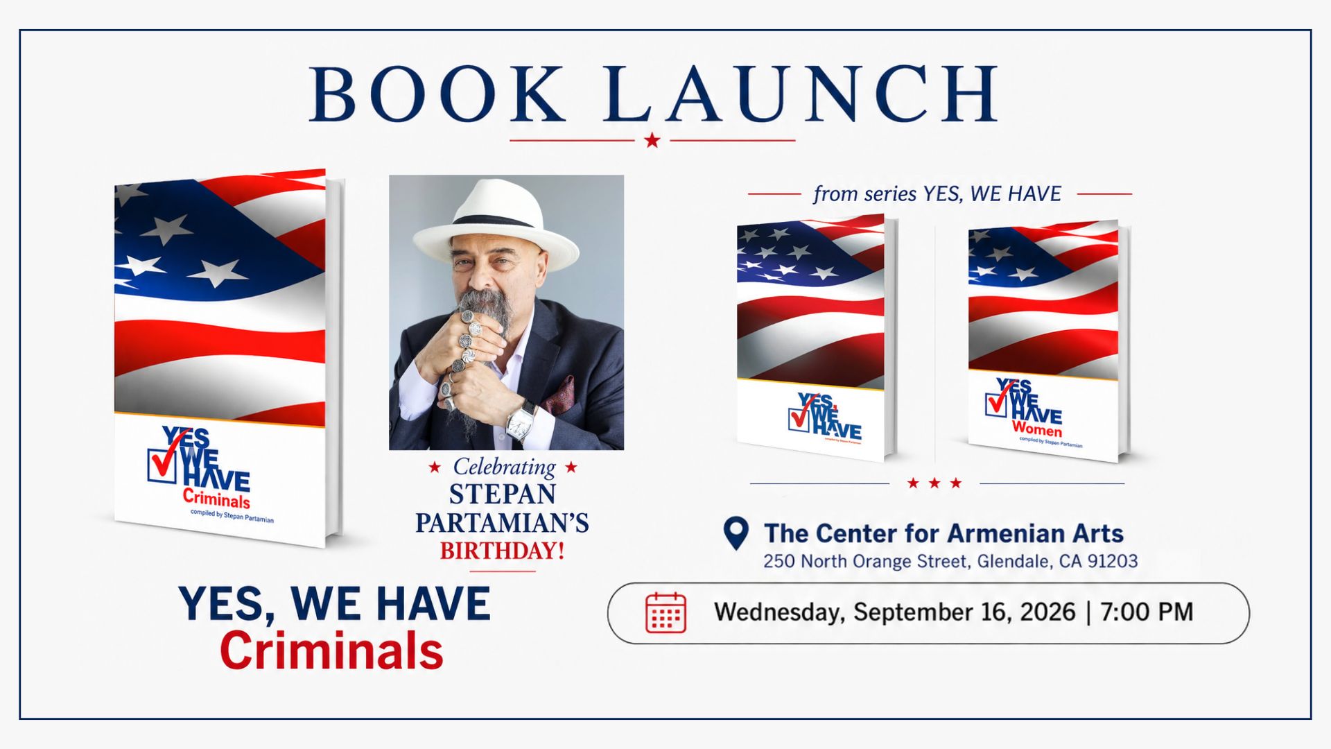 Yes, We Have: Criminals — Book Launch & Birthday Celebration